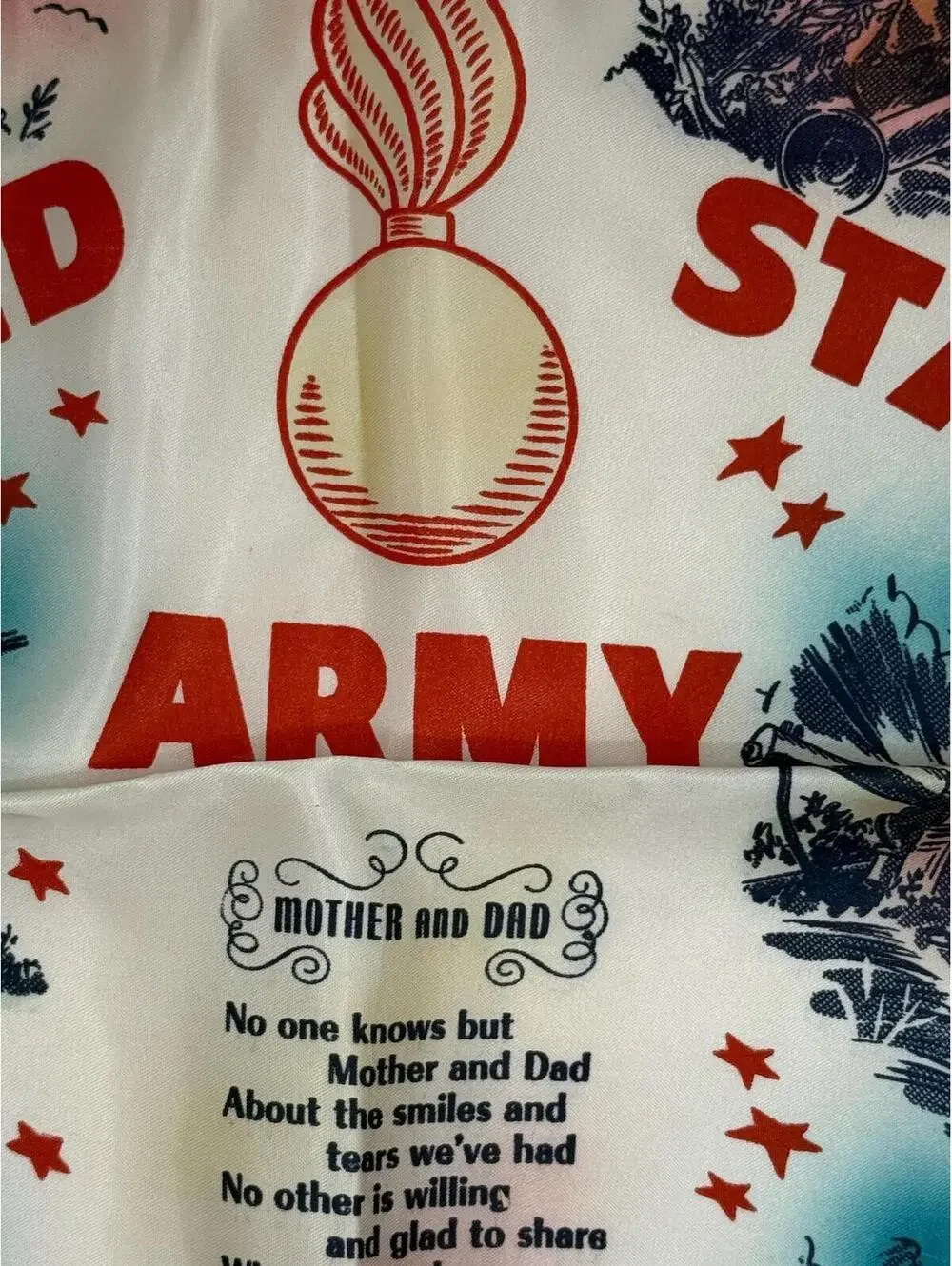 Vintage U.S. Army Pillow Cover, Military Fringe Pillow Fort Bragg North Carolina